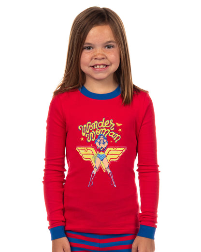 DC Comics Girls Wonder Woman Character Logo Pajama Set
