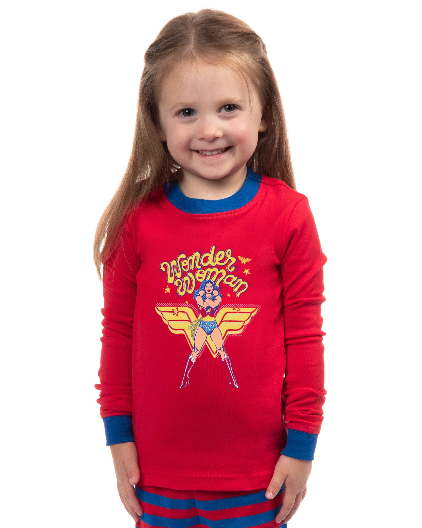 DC Comics Girls Wonder Woman Character Logo Pajama Set