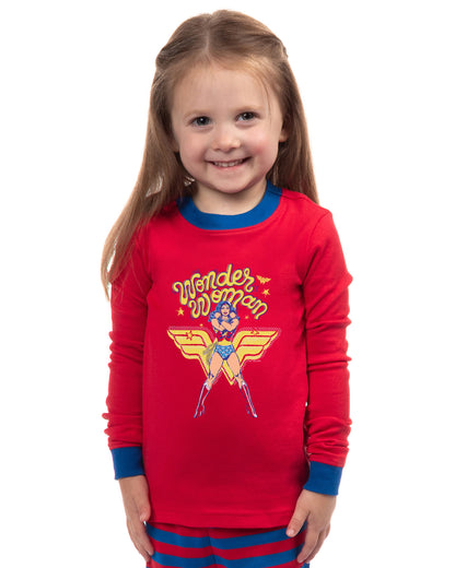 DC Comics Girls Wonder Woman Character Logo Pajama Set