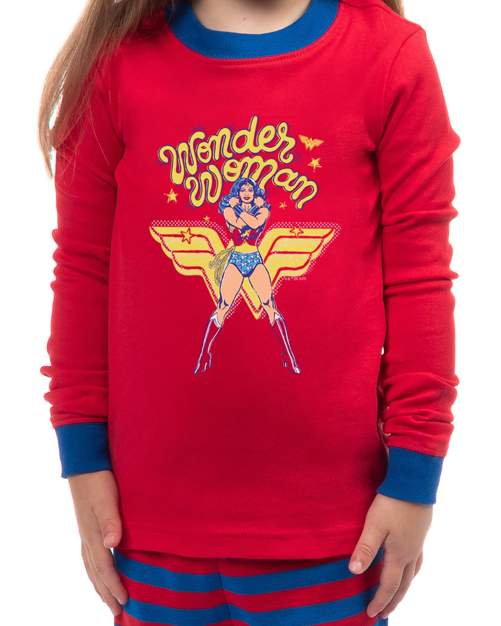 DC Comics Girls Wonder Woman Character Logo Pajama Set