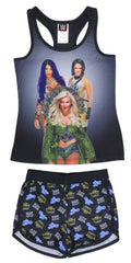 WWE Girls' Sasha Banks Bayley Charlotte Flair Tank Short Pajama Set