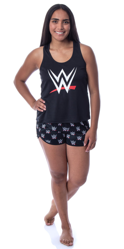 WWE Womens' World Wrestling Entertainment Logo Tank Short Pajama Set