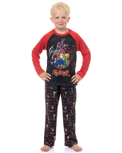 Yu-Gi-Oh! Pajamas Boys' Team Dual Raglan Lounge Sleep Set