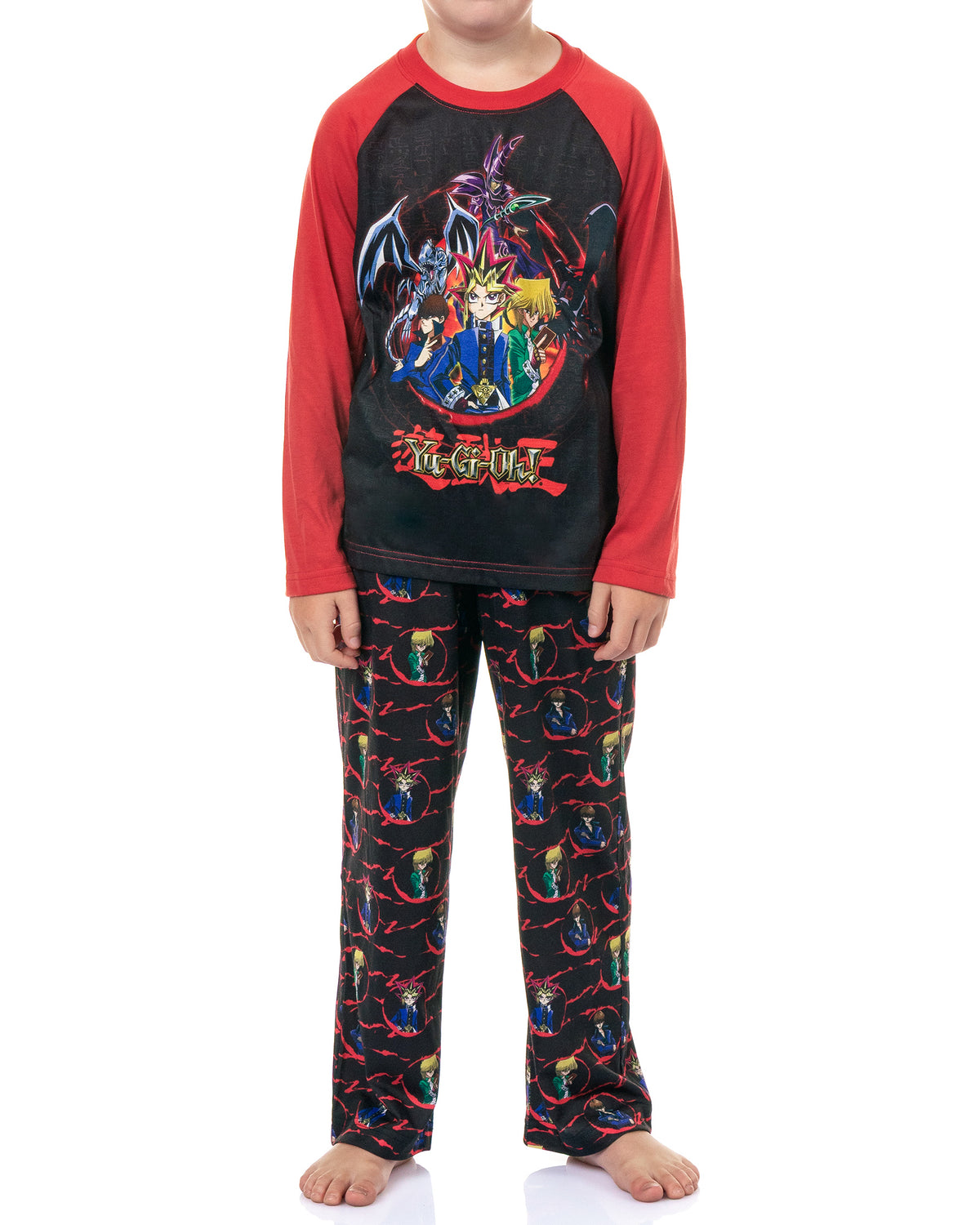 Yu-Gi-Oh! Pajamas Boys' Team Dual Raglan Lounge Sleep Set