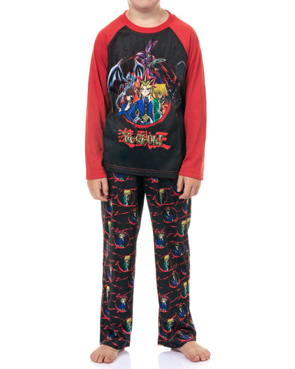 Yu-Gi-Oh! Pajamas Boys' Team Dual Raglan Lounge Sleep Set