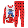 Miraculous: Tales of Ladybug & Cat Noir Girls' Tight Fit Character Cartoon Sleep Pajama Set