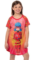 Miraculous: Tales of Ladybug & Cat Noir Girls' Nightgown Sleep Pajama Shirt