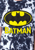 DC Comics Batman Womens' Bat Symbol Nightgown Sleep Pajama Shirt Tie-Dye (Small)