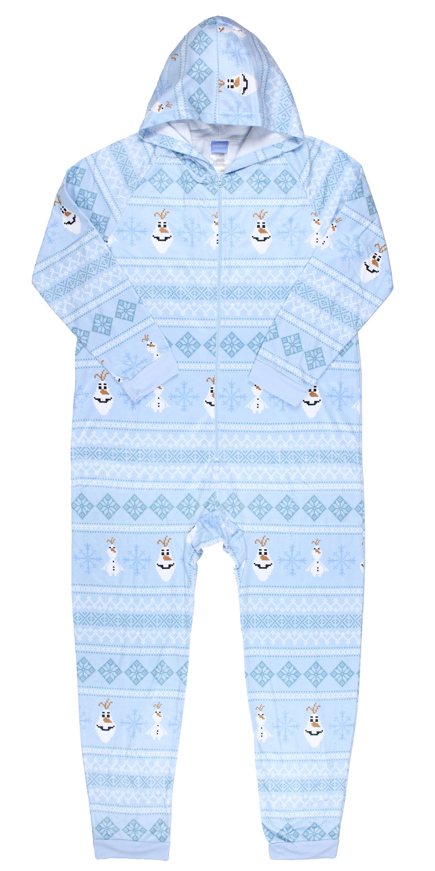 Disney Womens' Frozen Olaf Sweater Sleep Pajama Jumpsuit Union Suit