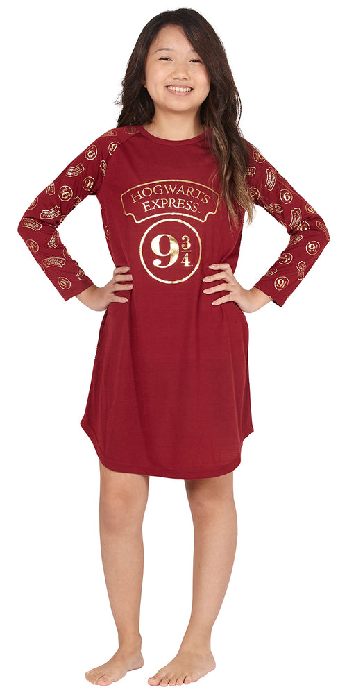HARRY POTTER 9 3/4 Hogwarts Express Raglan Nightgown