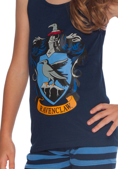 Harry Potter Girls Hogwarts House Crest Tank Top and Short Pajama 2pc Set