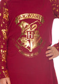 Harry Potter Hermione Hogwarts Gold Logo Crest Nightgown Sleepshirt Holiday Pajama