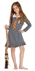 Harry Potter Pajama Girls Hermione Gryffindor Uniform With Tie Fleece Nightgown Costume