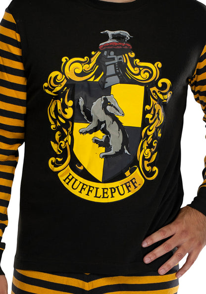 Harry Potter Hogwart's House Crest Tight Fit Adult Cotton Pajama Set