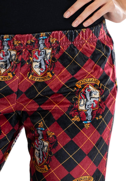 Harry Potter Juniors Hogwarts Houses Crest Cropped Lounge Pants Pajamas