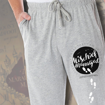Harry Potter Pajama Pants Men's Mischief Managed Solemnly Swear I Am Up To No Good Loungewear Sleep Pants