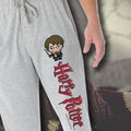 Harry Potter Men's Chibi Character And Script Logo Loungewear Pajama Pants