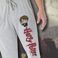 Harry Potter Men's Chibi Character And Script Logo Loungewear Pajama Pants (Medium)