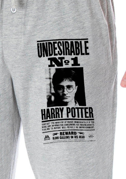 Harry Potter Adult Mens' Undesirable No 1 Wanted Poster Pajama Lounge Pants