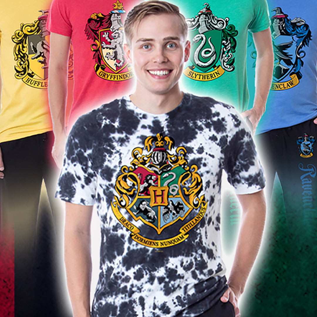 Harry Potter Mens' Hogwarts All Houses Wizarding World Sleep Pajama Set