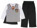 Intimo Harry Potter Big Boys Gryffindor Uniform With Cape 3 Piece Pajama Set
