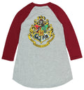 Harry Potter Long Sleeve Hogwarts Raglan Night Gown