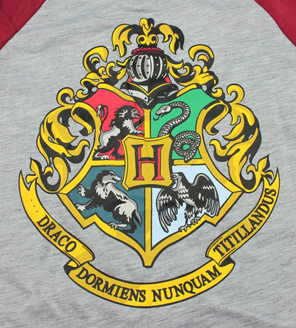 Harry Potter Long Sleeve Hogwarts Raglan Night Gown