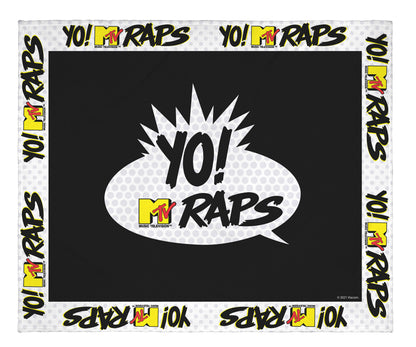 MTV Music Television Yo! MTV Raps 80's Logo Plush Fleece Throw Blanket Wall Scroll
