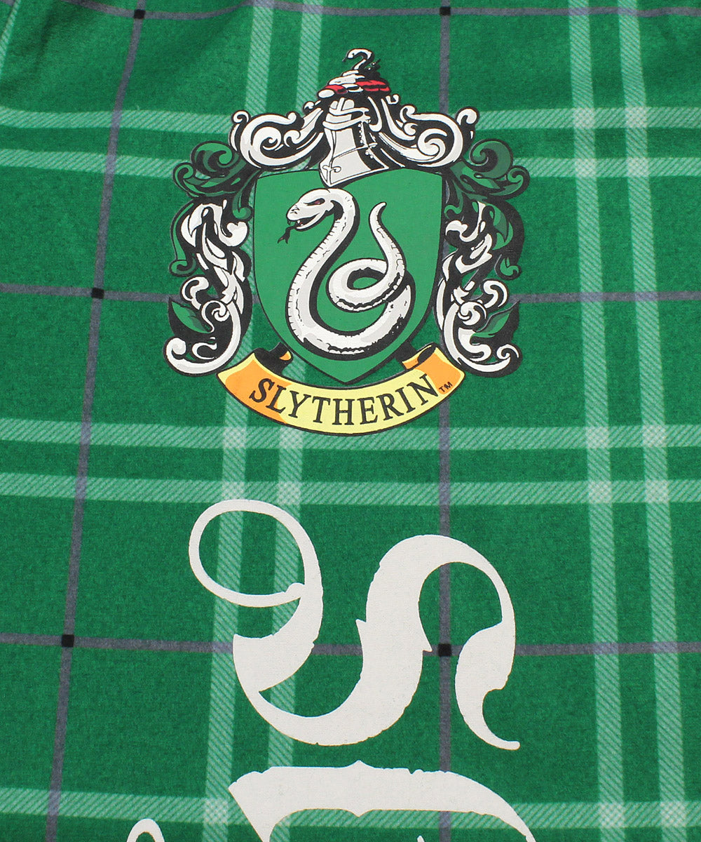Intimo Harry Potter Big Boys Houses Plaid Pajama Lounge Pants (Slytherin, 6/7)