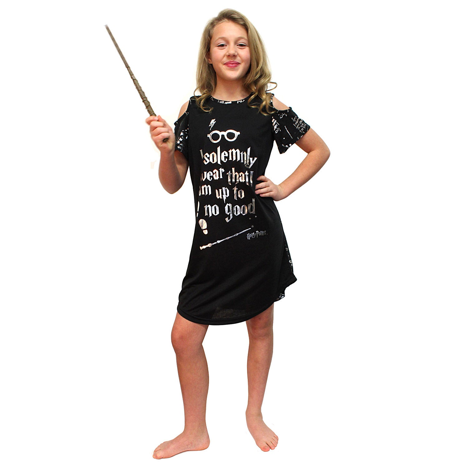 Intimo Big Girls Harry Potter I Solemnly Swear Shoulder Cut Out