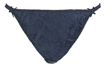 INTIMO Womens' Classic Silk String Bikini Underwear Panties (Cherry, L)