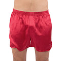 Intimo Mens Classic Silk Boxers, Cherry, Small