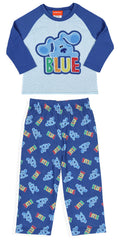 Nickelodeon Toddler Boys' Blue's Clues Sleep Raglan Shirt Pant Pajama Set