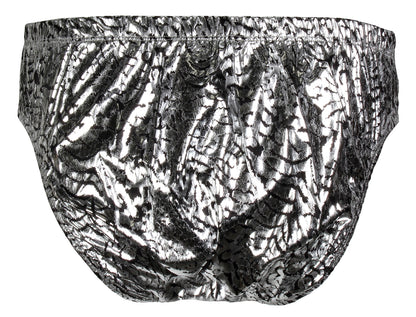 Intimo Mens Silver Tiger Animal Print Bikini Brief Underwear