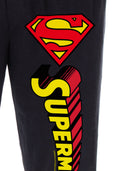 DC Comics Men's Classic Superman S Symbol And Script Logo Loungewear Pajama Pants
