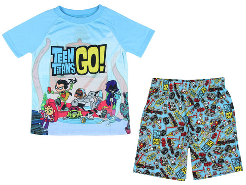 Teen Titans Go! Big Boys Chill 2 Piece Short Pajama Set