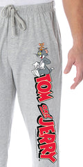 Tom And Jerry Men's Vintage Cartoon Characters And Logo Loungewear Pajama Pants (Large)