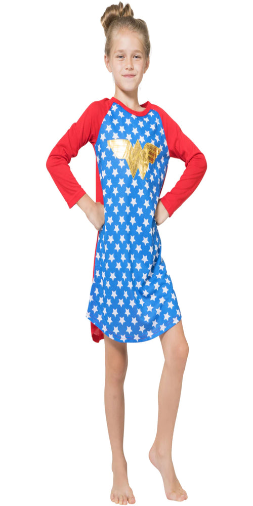 Wonder Woman DC Comics Logo Ragalan Pajama Nightgown