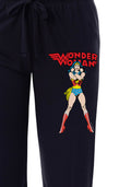 DC Womens' Vintage Wonder Woman Logo Comic Book Style Sleep Pajama Pants