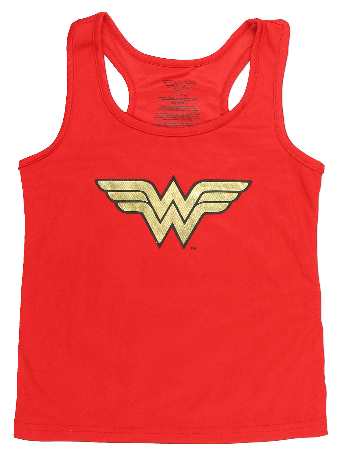 Wonder Woman Big Girls Logo Mesh Tank & Shorts PJ Set