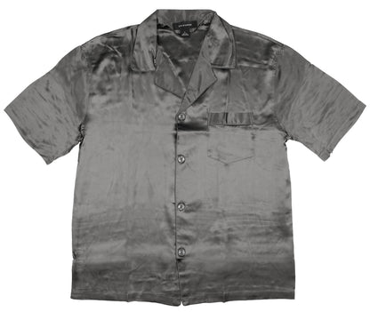 Intimo Mens Silk Button Up One Pocket Shirt