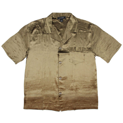 Intimo Mens Silk Button Up One Pocket Shirt