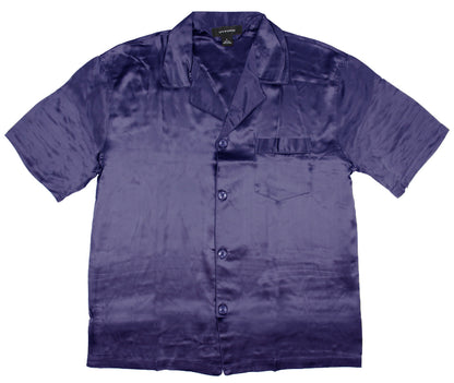 Intimo Mens Silk Button Up One Pocket Shirt