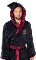 Harry Potter Adult Fleece Plush Hooded Robe - Gryffindor, Slytherin, Ravenclaw, Hufflepuff, Hogwarts