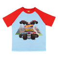 Hot Wheels Boys' Monster Trucks Toys Tossed Print Sleep Pajama Set Shorts